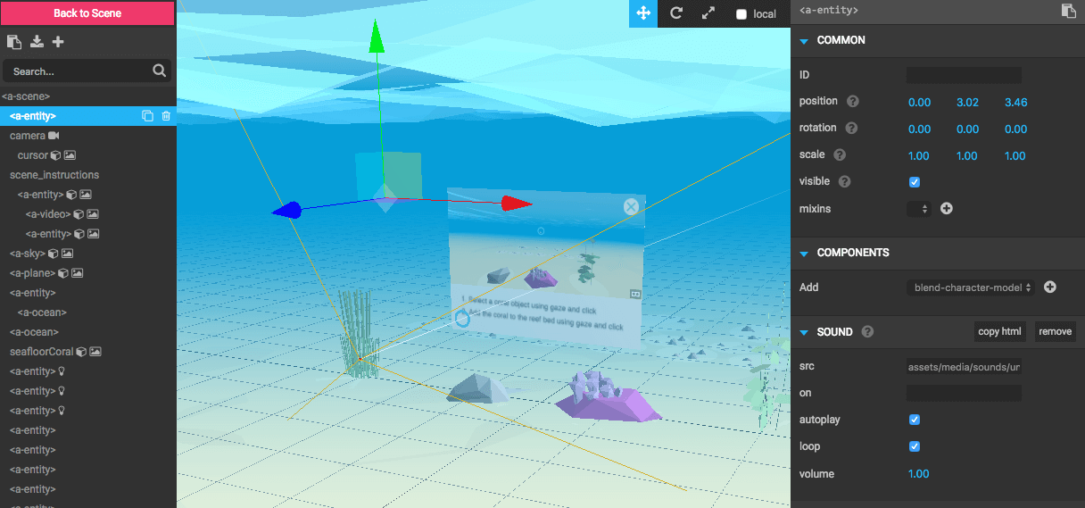 A-Frame inspector